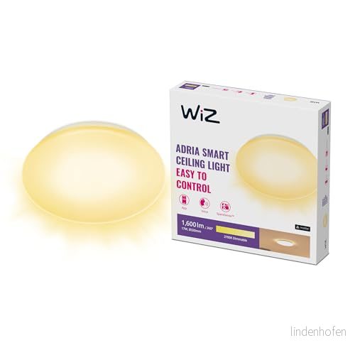 WiZ Adria Takplafond Smart LED belysning (WiFi och Bluetooth), 17W, 2700 Kelvin, Dimbart vitt ljus 8719514338050