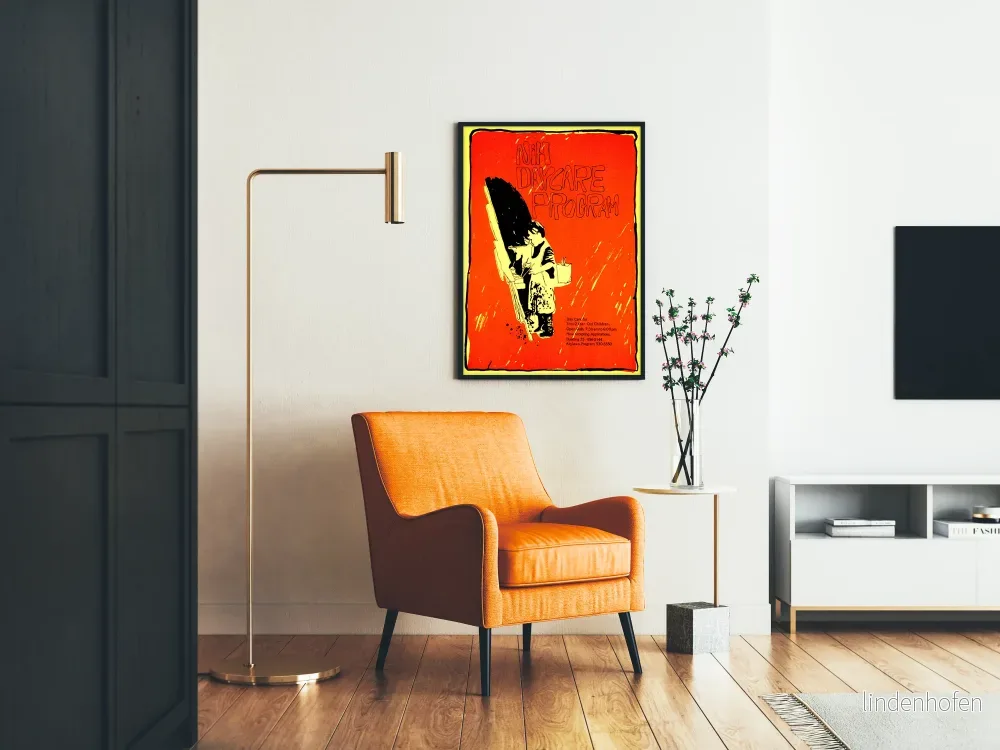 Künstlerisk vintageposter NIH Daghem Program för väggdekoration - Bild 2
