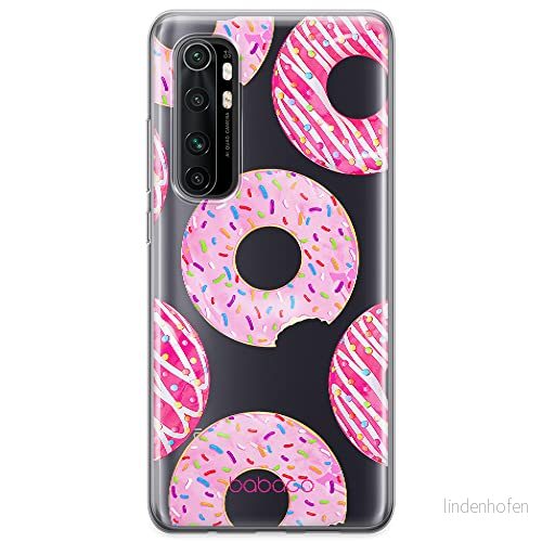 ERT GROUP mobiltelefonfodral för Xiaomi MI NOTE 10 Lite originalt och officiellt licensierat Babaco mönster Donut 002 optimalt anpassad till formen på mobiltelefonen, gedeeltelijk transparant 5904805588419