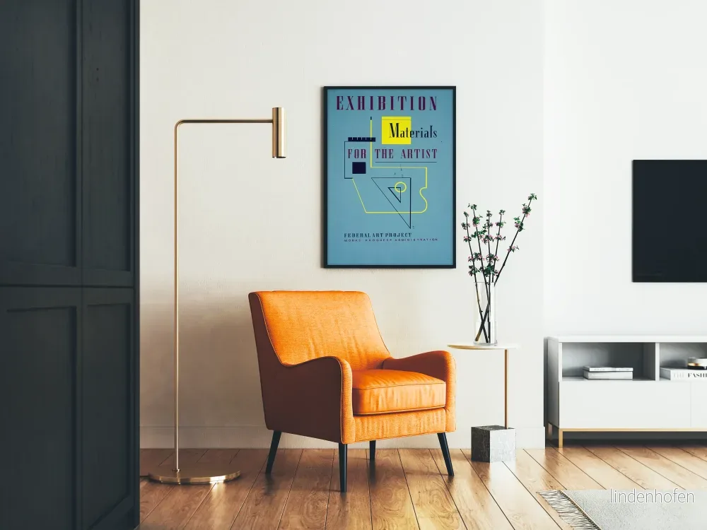 Vintageaffisch utställning material för konstnärer - Bild 2