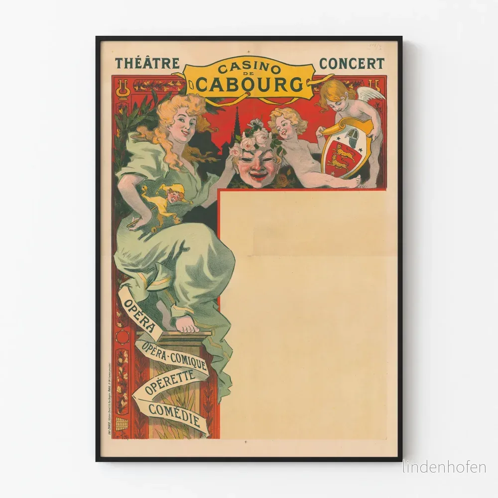 Vintageposter för Casino de Cabourg teater, konsert och opera