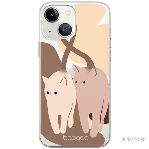 ERT GROUP mobiltelefonfodral för Iphone 13 MINI originalt och officiellt licensierat Babaco mönster Cats 002 optimalt anpassad till formen på mobiltelefonen, gedeeltelijk transparant 5905131078759