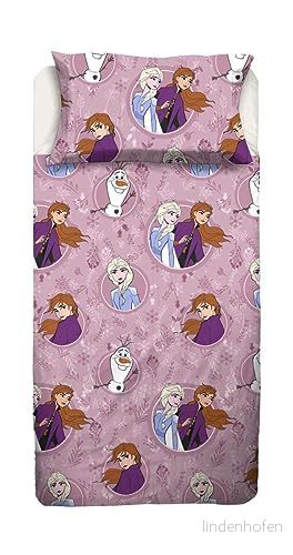 Disney Frozen komplett sängkläder för enkelsäng en fyrkantig flanell av ren bomull lakan ovan+ underdel med hörn + örngott 8300252063078