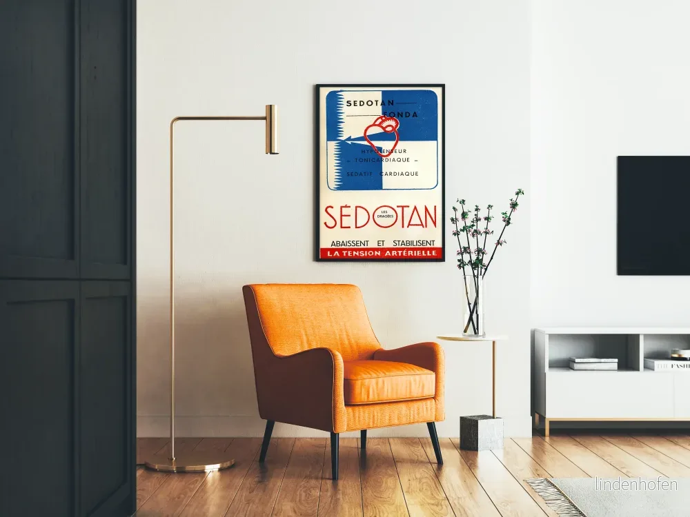 Vintage Sédotan-Poster – Retro medicinsk väggdekoration - Bild 2