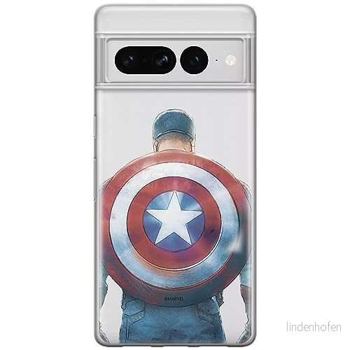 ERT GROUP mobiltelefonfodral för Google PIXEL 7 PRO originalt och officiellt licensierat Marvel mönster Captain America 002 optimalt anpassad till formen på mobiltelefonen, gedeeltelijk transparant 5905795163785