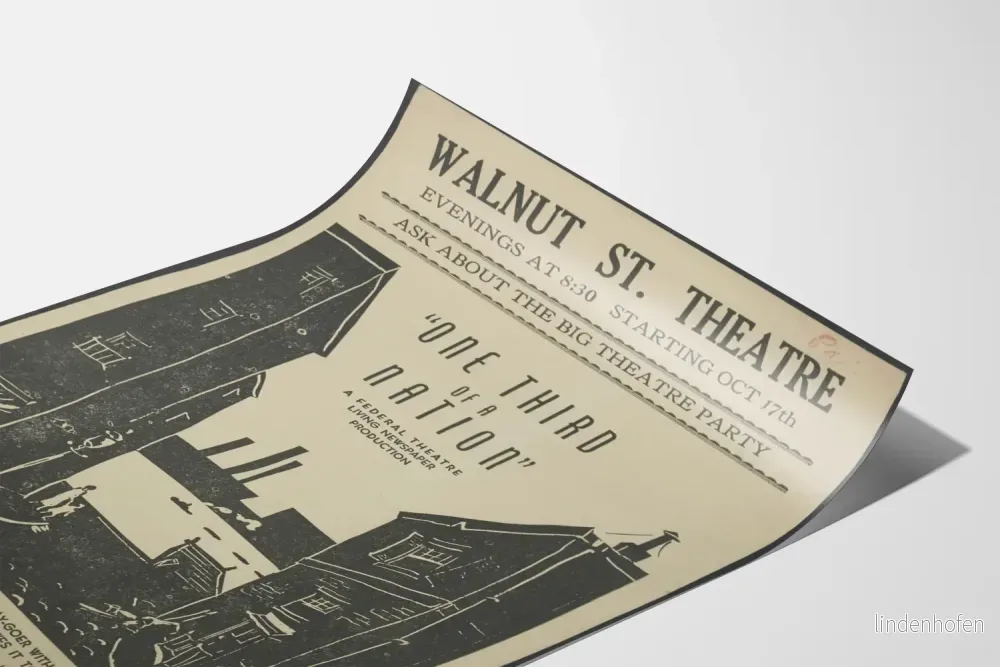 Vintageposter 'One Third of a Nation' - Walnut St. Teater - Bild 3