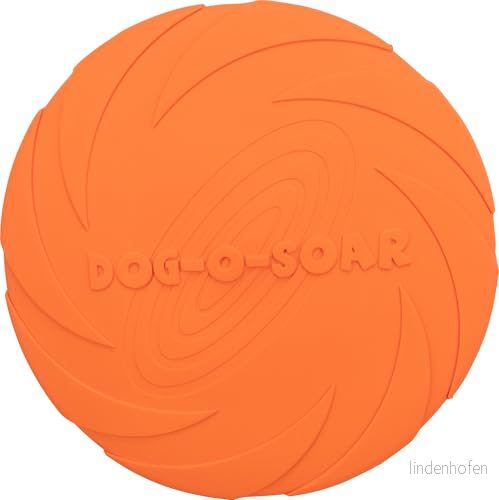 Trixie Dog Disc Frisbee Natural Rubber Orange 22cm 4011905335025
