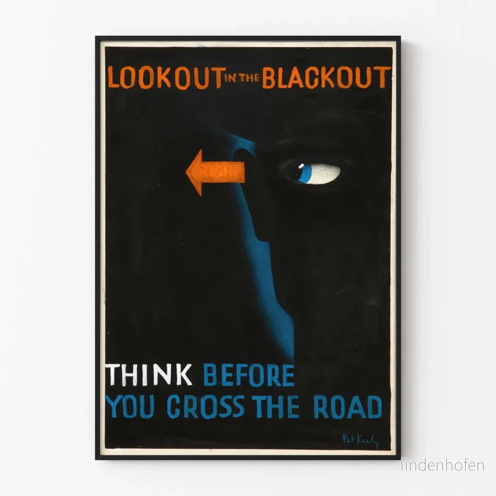 Vintage affisch för trafiksäkerhet Blackout