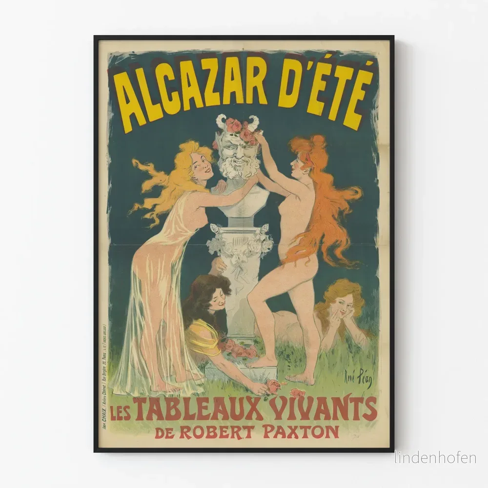 Vintageaffisch för sommar på Alcazar - Robert Paxtons levande målningar
