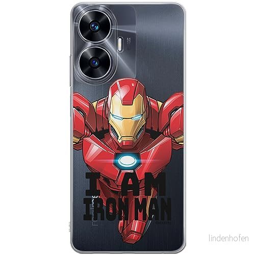 ERT GROUP mobiltelefonfodral för Realme C55 originalt och officiellt licensierat Marvel mönster Iron Man 029 optimalt anpassad till formen på mobiltelefonen, gedeeltelijk transparant 5905511864880