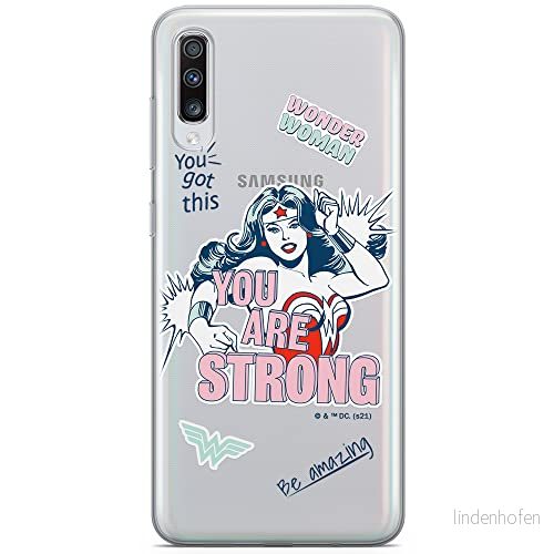 ERT GROUP mobiltelefonfodral för Samsung A70 originalt och officiellt licensierat DC mönster Wonder Woman 025 optimalt anpassad till formen på mobiltelefonen, gedeeltelijk transparant 5903932932515