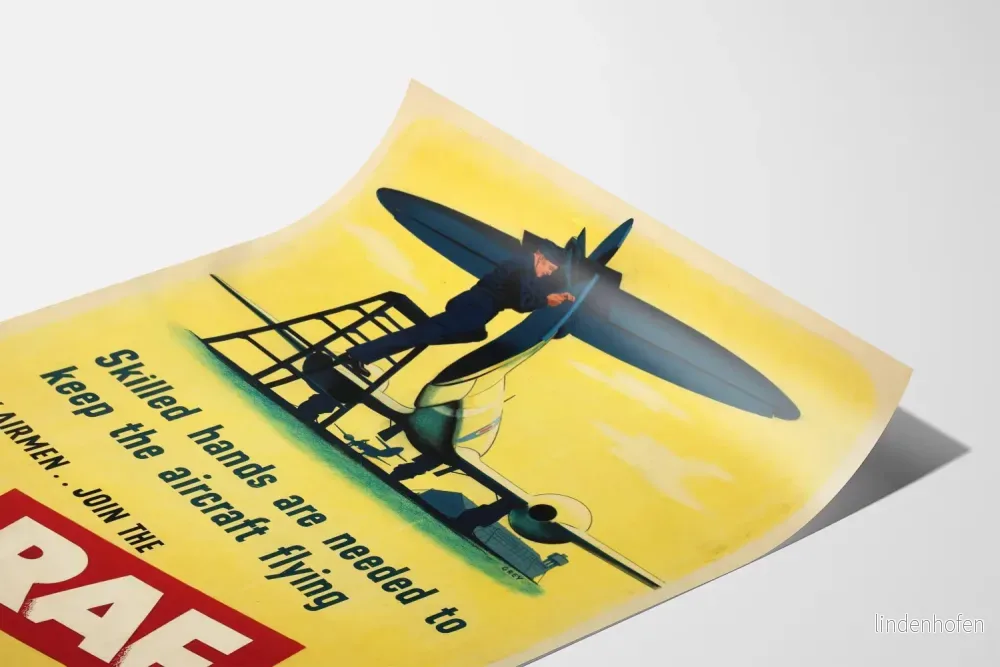 Vintage RAF-Poster - Flygtekniker i aktion - Bild 3