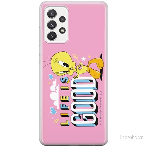 ERT GROUP mobiltelefonfodral för Samsung A33 5G originalt och officiellt licensierat Looney Tunes mönster Tweety 016 optimalt anpassad till formen på mobiltelefonen, fodral tillverkad av TPU plast 5905795099008