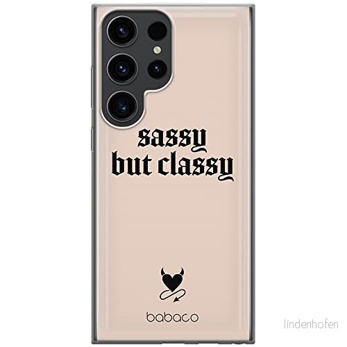 ERT GROUP mobiltelefonfodral för Samsung S23 ULTRA originalt och officiellt licensierat Babaco mönster Sassy but classy 001 anpassad till formen på mobiltelefonen, fodral tillverkad av TPU plast 5905511468316