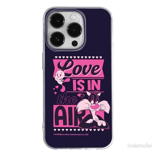 ERT GROUP mobiltelefonfodral för Iphone 14 PRO originalt och officiellt licensierat Looney Tunes mönster Sylvester & Tweety 007, fodral tillverkad av TPU plast 5905795123260