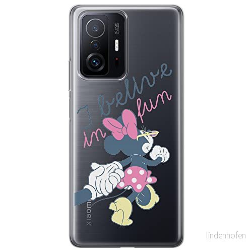 ERT GROUP mobiltelefonfodral för Xiaomi 11T 5G / PRO originalt och officiellt licensierat Disney mönster Minnie 005 optimalt anpassad till formen på mobiltelefonen, gedeeltelijk transparant 5904805561863