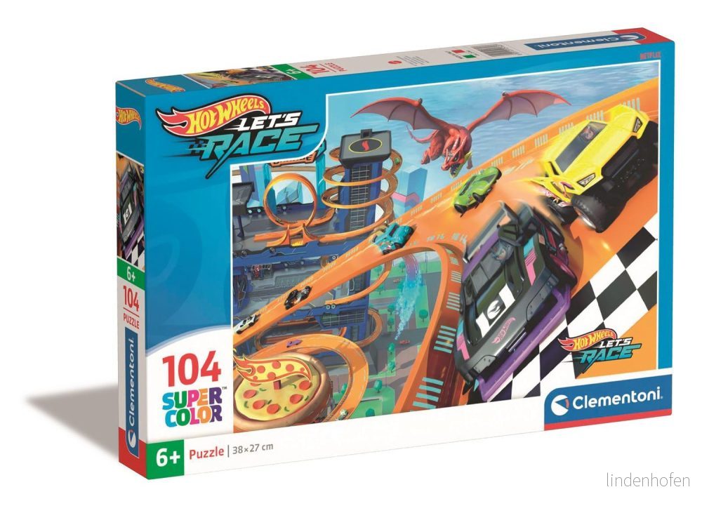 Clementoni Jigsaw Puzzle Super Color Hot Wheels 104pcs. 8005125257607