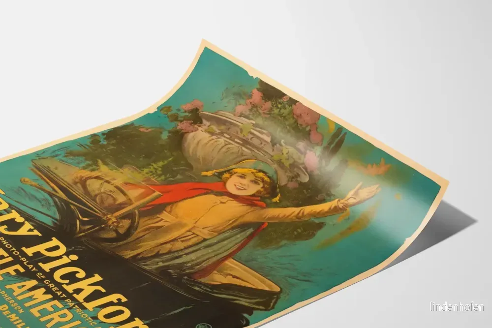 Vintage filmposter The Little American - Bild 3