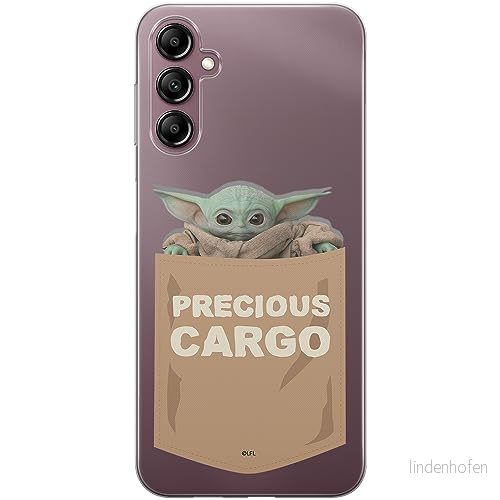 ERT GROUP mobiltelefonfodral för Samsung A14 4G/5G originalt och officiellt licensierat Star Wars mönster Baby Yoda 030 optimalt anpassad till formen på mobiltelefonen, gedeeltelijk transparant 5905511831073