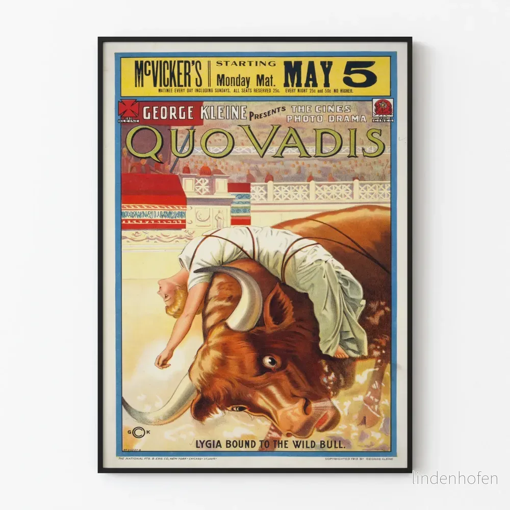 Vintageposter Quo Vadis - Väggdekoration för Retrofilm