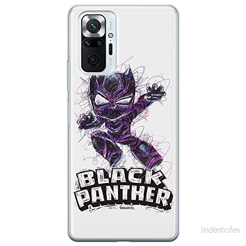 ERT GROUP mobiltelefonfodral för Xiaomi REDMI NOTE 10 PRO originalt och officiellt licensierat Marvel mönster Black Panther 017 anpassad till formen på mobiltelefonen, fodral tillverkad av TPU plast 5904805232954