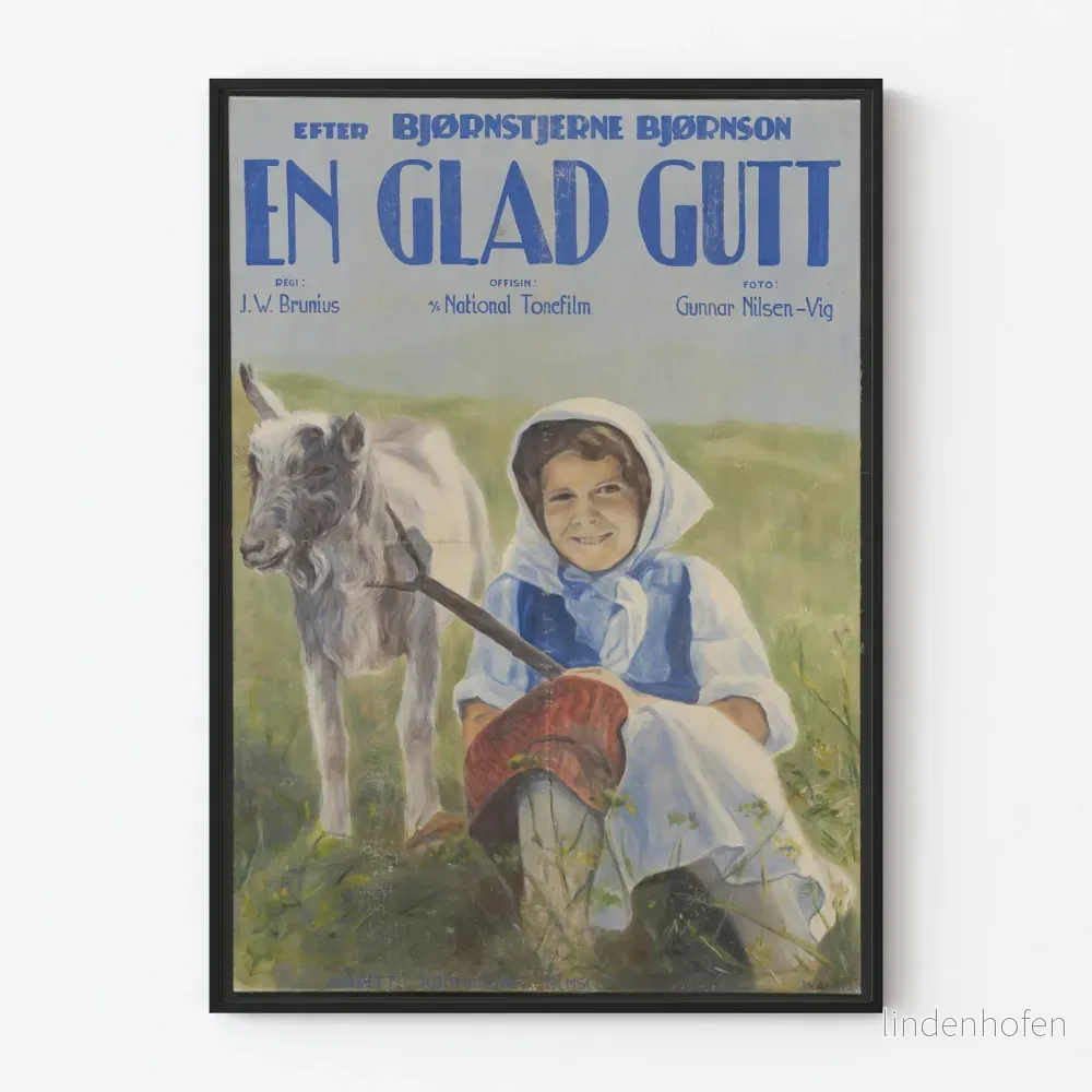 Vintageposter En Glad Gutt - Nostalgisk väggdekoration