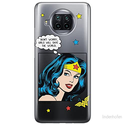 ERT GROUP mobiltelefonfodral för Xiaomi MI 10T LITE/REDMI NOTE 9 PRO 5G originalt och officiellt licensierat DC mönster Wonder Woman 028, gedeeltelijk transparant 5903932944020
