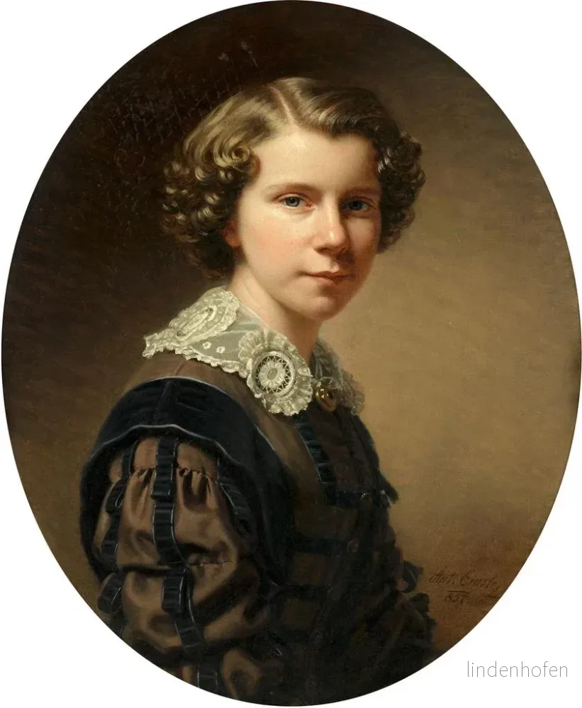 Målning Portrait d'une fille - Anton Einsle | Konsttryck - Bild 2