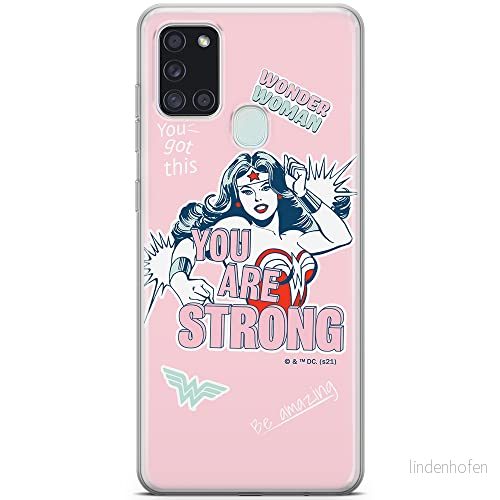 ERT GROUP mobiltelefonfodral för Samsung A21s originalt och officiellt licensierat DC mönster Wonder Woman 025 optimalt anpassad till formen på mobiltelefonen, fodral tillverkad av TPU plast 5903932931174