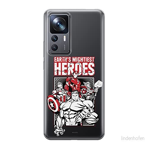 ERT GROUP mobiltelefonfodral för Xiaomi 12T/12T pro/K50 Ultra originalt och officiellt licensierat Marvel mönster Avengers 005 optimalt anpassad till formen på mobiltelefonen, gedeeltelijk transparant 5905511572518