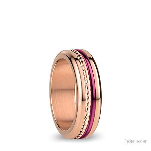 BERING Kombinationsring i roséguld och lila, för kvinnor, med en unik anordning att vrida loss byta, Tigris 4894041773841