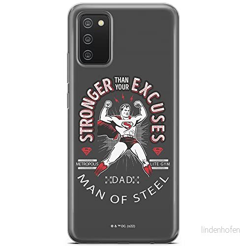ERT GROUP mobiltelefonfodral för Samsung A02S originalt och officiellt licensierat DC mönster Superman 025 optimalt anpassad till formen på mobiltelefonen, fodral tillverkad av TPU plast 5905131566690