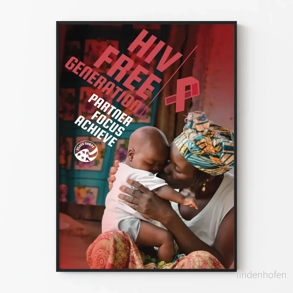HIV-uppmärksamhetsaffisch - Generation utan HIV av Peace Corps