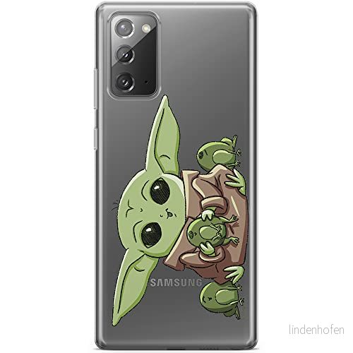 ERT GROUP mobiltelefonfodral för Samsung GALAXY NOTE 20 originalt och officiellt licensierat Star Wars mönster Baby Yoda 014 optimalt anpassad till formen på mobiltelefonen, gedeeltelijk transparant 5904805055478
