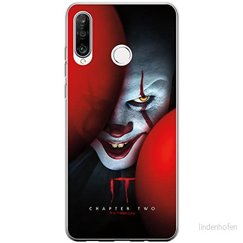 ERT GROUP mobiltelefonfodral för Huawei P30 Lite originalt och officiellt licensierat Horror mönster It 019 Vit optimalt anpassad till formen på mobiltelefonen, fodral tillverkad av TPU plast 5905131996978