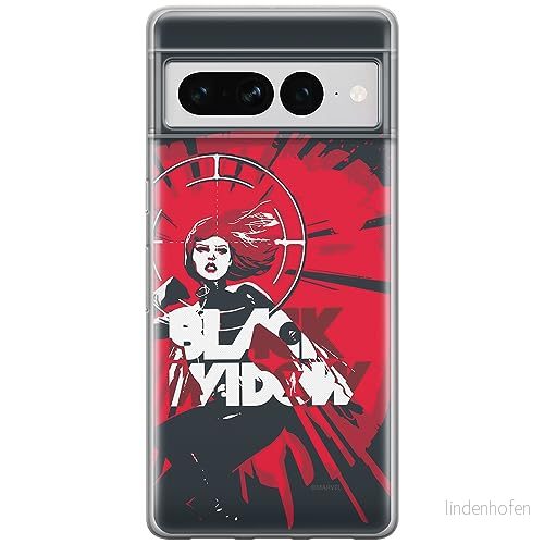 ERT GROUP mobiltelefonfodral för Google PIXEL 7 PRO originalt och officiellt licensierat Marvel mönster Black Widow 005 optimalt anpassad till formen på mobiltelefonen, fodral tillverkad av TPU plast 5905795179625