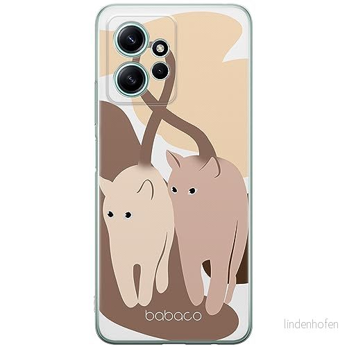 ERT GROUP mobiltelefonfodral för Xiaomi REDMI NOTE 12 4G originalt och officiellt licensierat Babaco mönster Cats 002 optimalt anpassad till formen på mobiltelefonen, fodral tillverkad av TPU plast 5905511946463