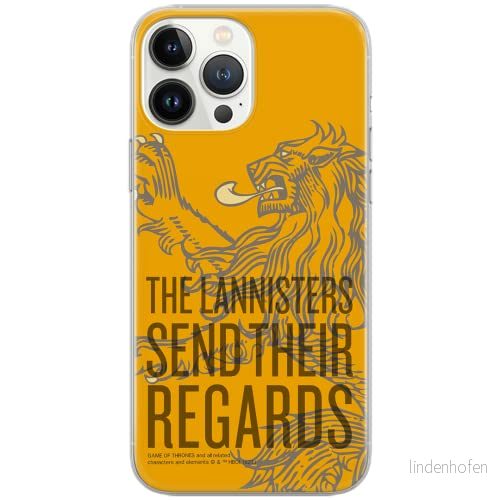 ERT GROUP mobiltelefonfodral för Iphone 13 PRO originalt och officiellt licensierat Game of Thrones mönster 014 Vit optimalt anpassad, fodral tillverkad av TPU plast 5903932878493