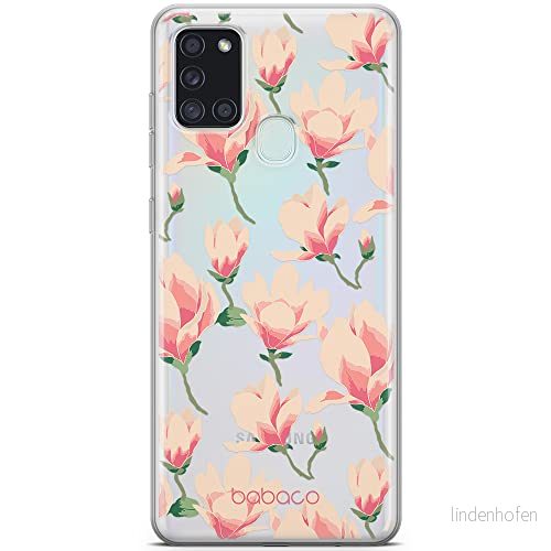 ERT GROUP mobiltelefonfodral för Samsung A21s originalt och officiellt licensierat Babaco mönster Flowers 016 optimalt anpassad till formen på mobiltelefonen, gedeeltelijk transparant 5903932625424