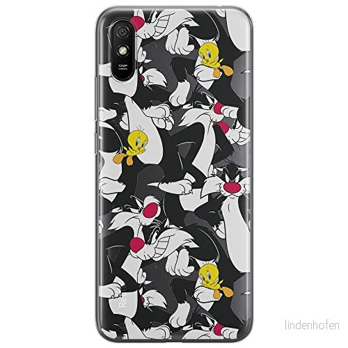 ERT GROUP mobiltelefonfodral för Xiaomi REDMI 9A originalt och officiellt licensierat Looney Tunes mönster Sylvester & Tweety 004 anpassad till formen på mobiltelefonen, gedeeltelijk transparant 5903040367438
