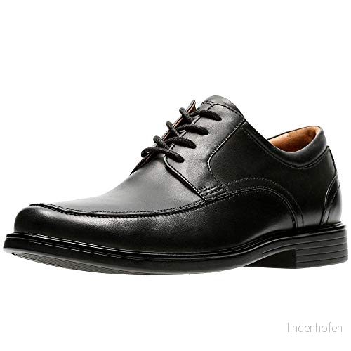 Clarks Un Aldric Park, Derby snörskor för män, svart läder 01, 41 EU 5050408521220