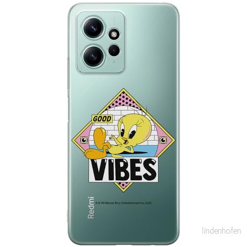 ERT GROUP mobiltelefonfodral för Xiaomi REDMI NOTE 12 4G originalt och officiellt licensierat Looney Tunes mönster Tweety 013 anpassad till formen på mobiltelefonen, gedeeltelijk transparant 5905795095673
