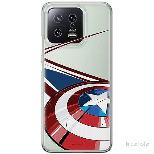 ERT GROUP mobiltelefonfodral för Xiaomi 13 originalt och officiellt licensierat Marvel mönster Capitan America 008 optimalt anpassad till formen på mobiltelefonen, gedeeltelijk transparant 5905511898304