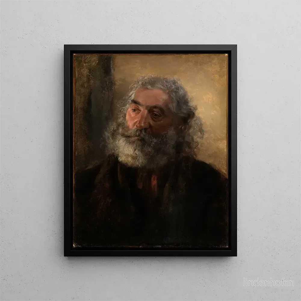 Målning Studie av huvudet – Adolph von Menzel | Konsttryck