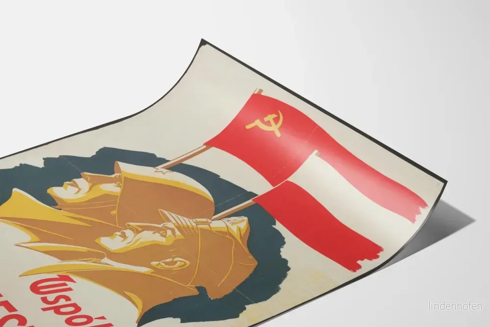 Polsk propagandaposter Uspólnie do zwycięstwa - Vintage väggdekoration - Bild 3