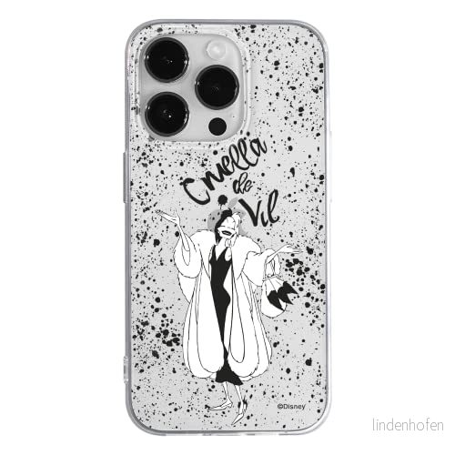 ERT GROUP mobiltelefonfodral för Apple Iphone 14 PRO originalt och officiellt licensierat Disney mönster Cruella 001 optimalt anpassad till formen på mobiltelefonen, gedeeltelijk transparant 5905131924001
