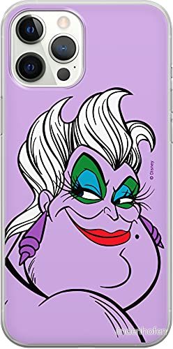 ERT GROUP mobiltelefonfodral för Apple Iphone 12 PRO MAX originalt och officiellt licensierat Disney mönster Ursula 001 Vit anpassad till formen på mobiltelefonen, fodral tillverkad av TPU plast 5903537984155
