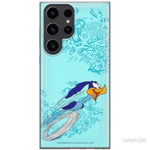 ERT GROUP mobiltelefonfodral för Samsung S23 ULTRA originalt och officiellt licensierat Looney Tunes mönster Roadrunner 004 anpassad till formen på mobiltelefonen, fodral tillverkad av TPU plast 5905795127534