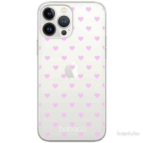 ERT GROUP mobiltelefonfodral för Apple Iphone 13 PRO MAX originalt och officiellt licensierat Babaco mönster Hearts 001 optimalt anpassad till formen på mobiltelefonen, gedeeltelijk transparant 5903932865806