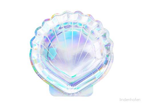 PartyDeco TPP43 017, Tallrik, Andra, papper, Multifärg, Monokromatiskt, 6 styck 5900779100497